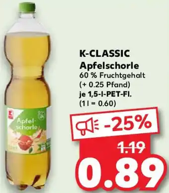 Kaufland K-CLASSIC Apfelschorle Angebot