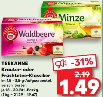 Kaufland TEEKANNE Kräuter- oder Früchtetee-Klassiker Angebot