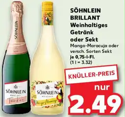 Kaufland SÖHNLEIN BRILLANT Weinhaltiges Getränk oder Sekt Angebot