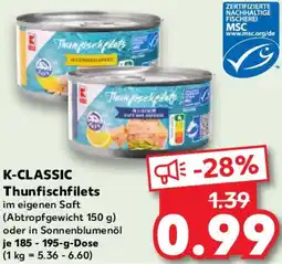Kaufland K-CLASSIC Thunfischfilets Angebot