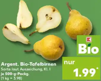 Kaufland Argent. Bio-Tafelbirnen Angebot