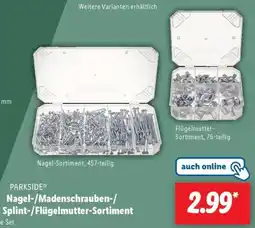 Lidl PARKSIDE Nagel-/Madenschrauben-/ Splint-/Flügelmutter-Sortiment Angebot