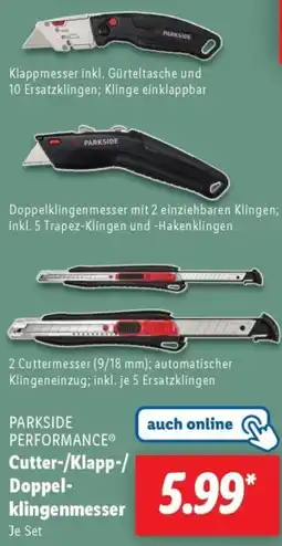 Lidl PARKSIDE PERFORMANCE Cutter-/Klapp-/ Doppelklingenmesser Angebot