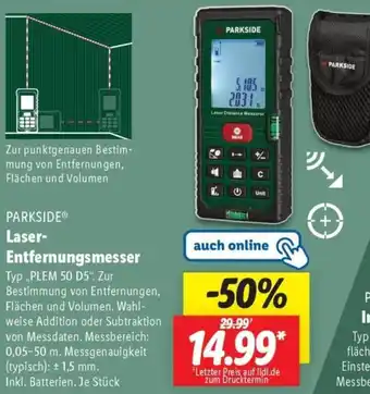 Lidl PARKSIDE Laser Entfernungsmesser Angebot