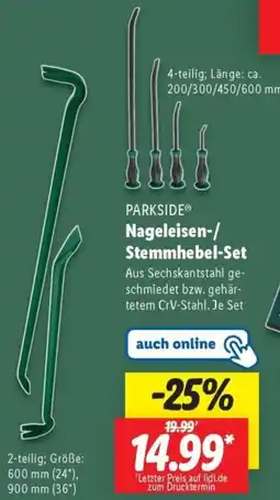 Lidl PARKSIDE Nageleisen-/ Stemmhebel-Set Angebot