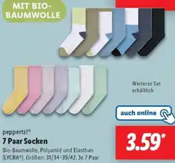 Lidl pepperts! 7 Paar Socken Angebot
