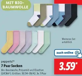 Lidl pepperts! 7 Paar Socken Angebot