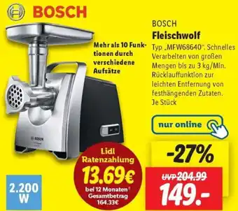 Lidl BOSCH Fleischwolf Angebot