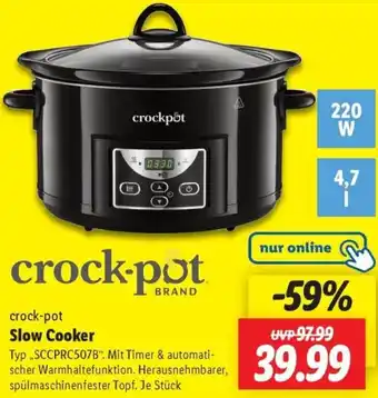 Lidl crock-pot Slow Cooker Angebot