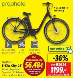 Lidl prophete E-Bike City, 28" Angebot