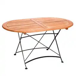 Netto Marken-Discount Merxx Klapptisch Schlossgarten 140 x 90 cm, oval Angebot