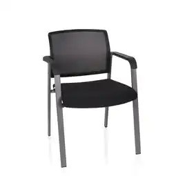 Netto Marken-Discount hjh OFFICE Vierfußstuhl MEET Stoff/Netzstoff mit Armlehnen Angebot