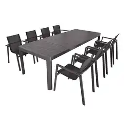 Netto Marken-Discount Garden Pleasure 9-tlg. Garten Tischgruppe Sitzgruppe Tisch Stuhl Kunststoff Angebot