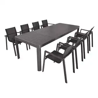 Netto Marken-Discount Garden Pleasure 9-tlg. Garten Tischgruppe Sitzgruppe Tisch Stuhl Kunststoff Angebot