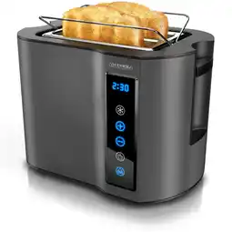 Netto Marken-Discount Arendo Toaster Kurzschlitz, Brötchenaufsatz, Wärmeisoliertes Gehäuse, Display, Touch Angebot