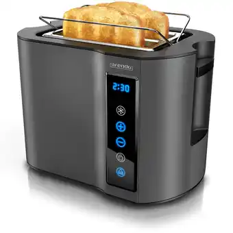 Netto Marken-Discount Arendo Toaster Kurzschlitz, Brötchenaufsatz, Wärmeisoliertes Gehäuse, Display, Touch Angebot