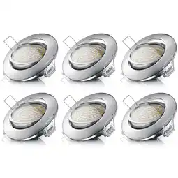 Netto Marken-Discount Brandson 6x LED Einbaustrahler, dimm- und schwenkbarer Deckenspot mit Aluminium Rahmen / Warmweiß Angebot