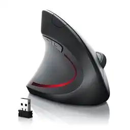 Netto Marken-Discount CSL ergonomische Maus, Funk, optische Funk Linkshänder Vertikal Mouse, gegen Mausarm/Tennisarm Angebot