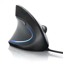 Netto Marken-Discount CSL ergonomische Maus, kabelgebunden, optische Vertikale Linkshänder Mouse, gegen Mausarm/Tennisarm Angebot