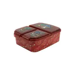 Netto Marken-Discount Brotdose 3 Fächer Harry Potter Lunchbox in Rot Frühstücksbox Kinder Angebot
