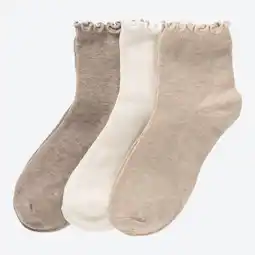NKD Damen-Kurzschaftsocken mit hohem Tragekomfort, 3er-Pack Angebot