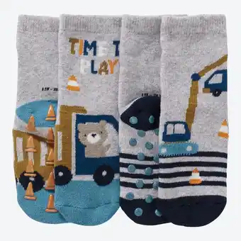 NKD Baby-Jungen-ABS-Socken mit Baustellenmotiv, 2er-Pack Angebot