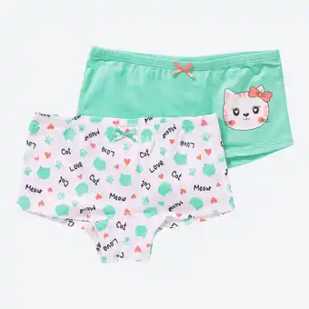 NKD Kinder-Mädchen-Panty mit Katzendruck, 2er-Pack Angebot