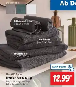 Lidl LIVARNO home Frottier-Set, 6-teilig Angebot