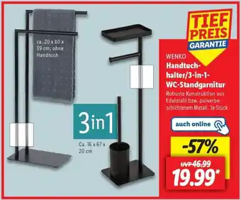 Lidl WENKO Handtuchhalter/3-in-1 WC-Standgarnitur Angebot