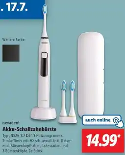 Lidl Nevadent Akku-Schallzahnbürste Angebot