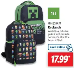 Lidl MINECRAFT Rucksack Angebot
