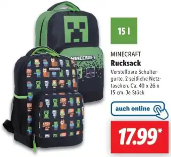 Lidl MINECRAFT Rucksack Angebot