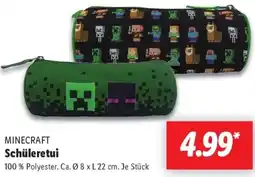 Lidl MINECRAFT Schüleretui Angebot