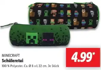 Lidl MINECRAFT Schüleretui Angebot