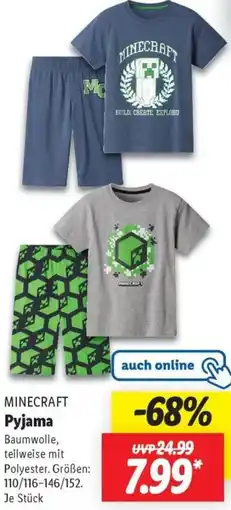 Lidl MINECRAFT Pyjama Angebot