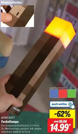 Lidl MINECRAFT Fackellampe Angebot