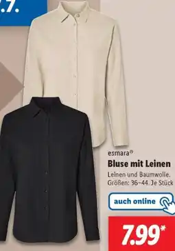 Lidl esmara Bluse mit Leinen Angebot