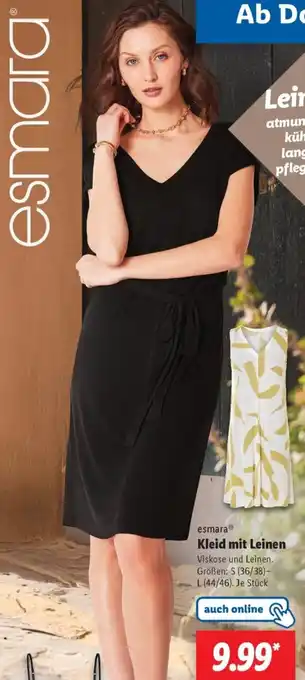 Lidl esmara Kleid mit Leinen Angebot