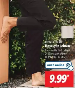 Lidl esmara MEN Hose mit Leinen Angebot