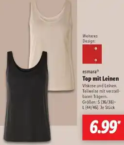 Lidl esmara Top mit Leinen Angebot