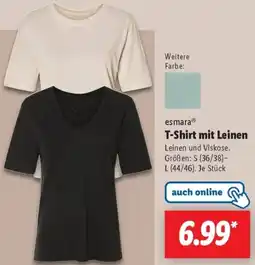 Lidl esmara T-Shirt mit Leinen Angebot