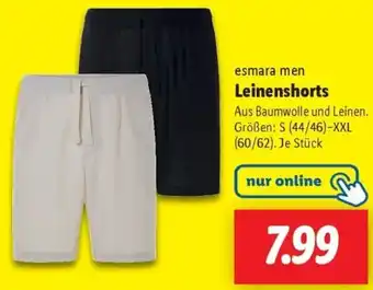 Lidl esmara men Leinenshorts Angebot