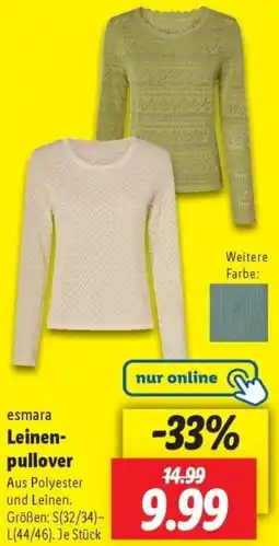 Lidl esmara Leinenpullover Angebot
