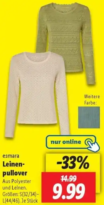 Lidl esmara Leinenpullover Angebot