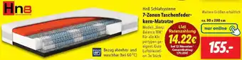 Lidl Hn8 Schlafsysteme 7-Zonen Taschenfederkern-Matratze Angebot