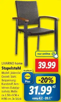 Lidl LIVARNO home Stapelstuhl Angebot