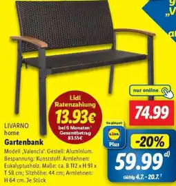Lidl LIVARNO home Gartenbank Angebot