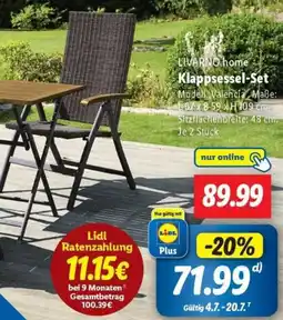 Lidl LIVARNO home Klappsessel-Set Angebot