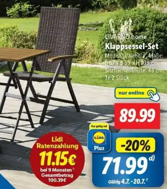 Lidl LIVARNO home Klappsessel-Set Angebot