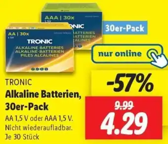 Lidl TRONIC Alkaline Batterien, 30er-Pack Angebot